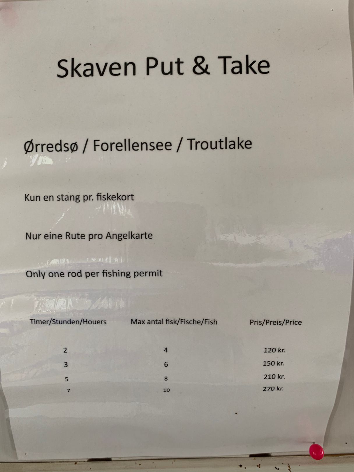 Skaven Fiskesø angeln